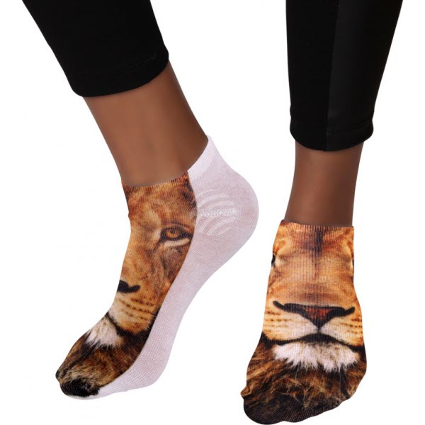 Sneaker sokken vrouw met coole afdruk